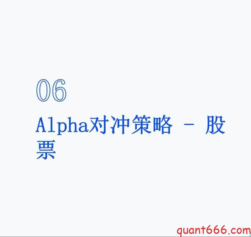 06、系统课 - 股票Alpha型策略 (会员专享)-野生量化员